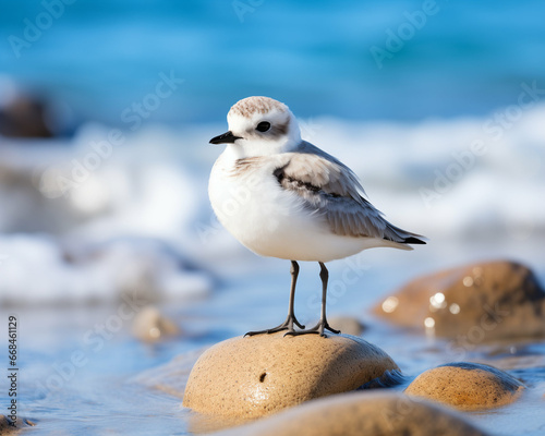 Beautiful Snowy Plover. bird in wild nature