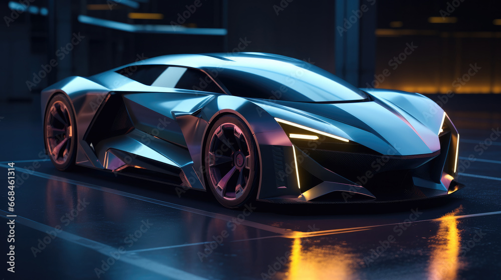 Futuristic concept of a car, Modern car, Innovative design. Futuristic concept of a car, Modern car, Innovative design.