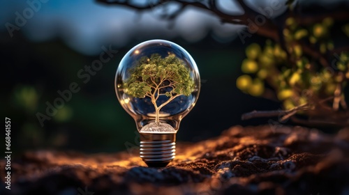 A lightbulb connected to a tree, illustrating the growth potential of investments.