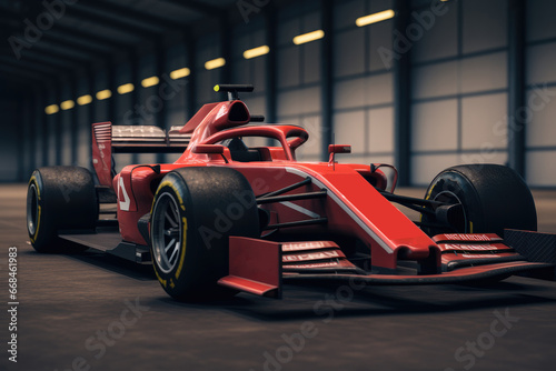 A red formula car. photo