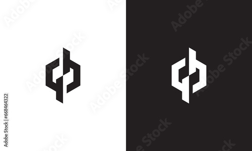 QB logo ambigram, monogram unique logo, black and white logo, premium elegant logo, letter qb Vector	
