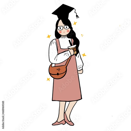 illustration of a graduate