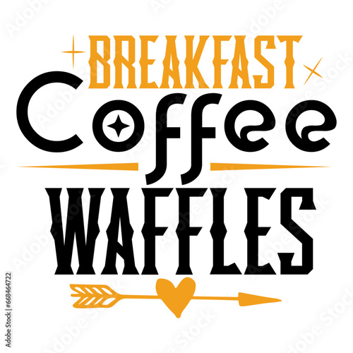 breakfast coffee waffles svg
