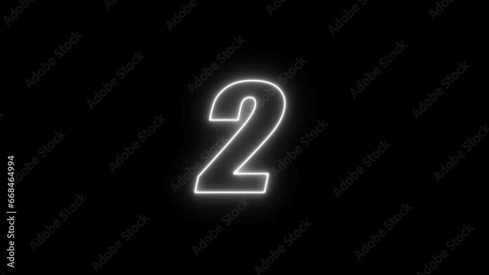 abstract glowing neon countdown timer number illustration 4k abstract glowing neon countdown timer number illustration 4k