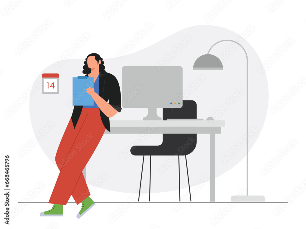 Workspace vector illustration Workspace vector illustration
