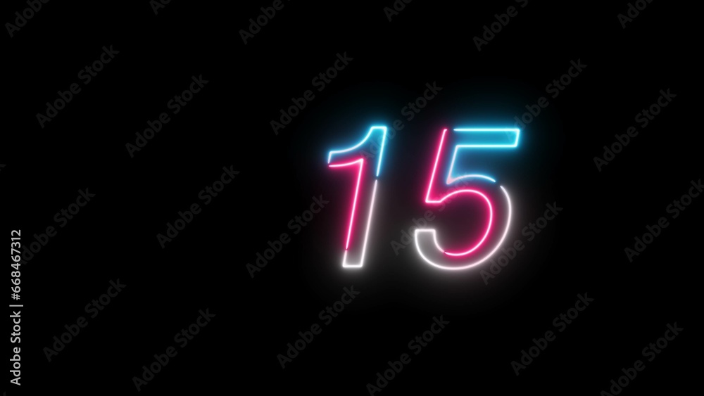 abstract glowing neon number illustration 4k abstract glowing neon number illustration 4k