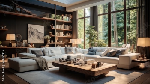 Living room interior, Modern living room. © visoot