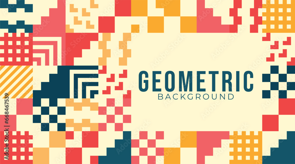 Vector graphic of flat geometric background design template Vector graphic of flat geometric background design template