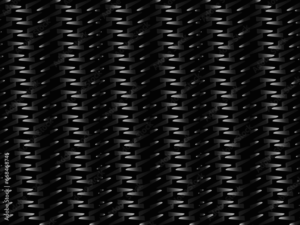 Black steel abstract background empty space for design. Modern technology innovation concept background. Unique ornamental metal sheet for background image.