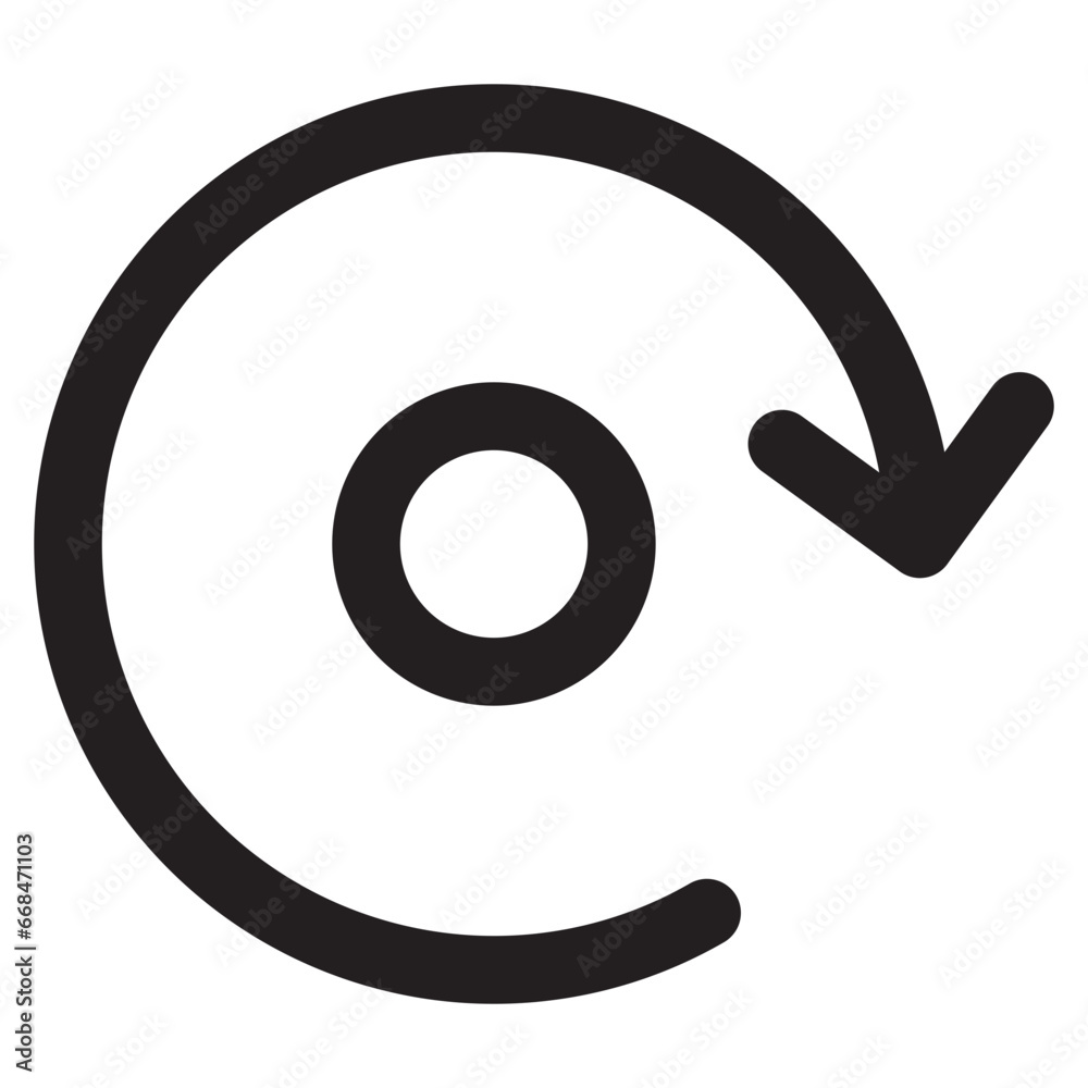 Repeat or reload icon with circle arrow Repeat or reload icon with circle arrow