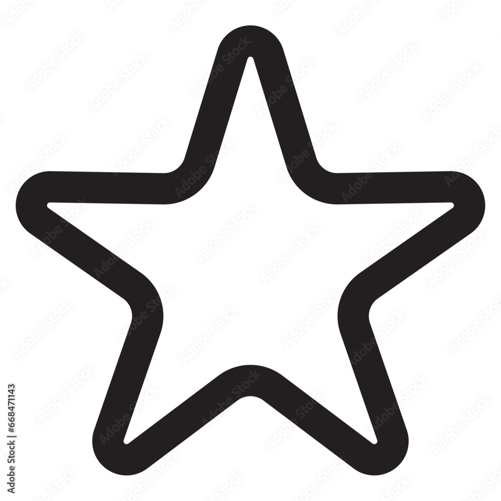 Star icon for favorite or like Star icon for favorite or like