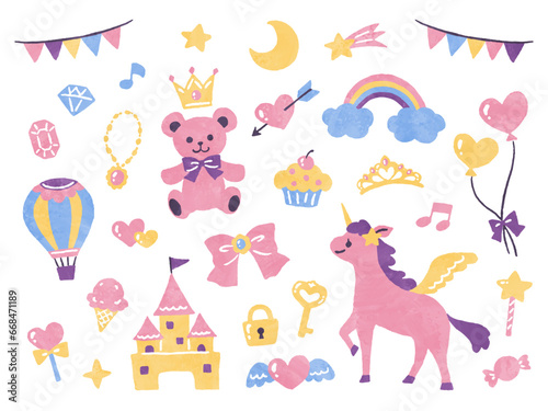 illustration set of fairy tale