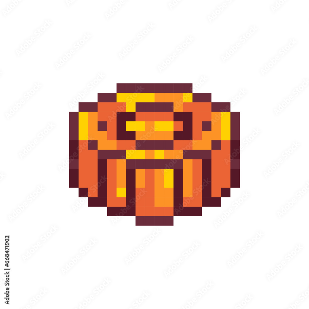 Pixel Art Mooncake. Retro 8 bit Style Asian Celebration Baked Bun Moon Cake Illustration. Ideal for Sticker, Retro Decorative Element, Game Asset, Emoji, Patch, Print Pattern. Pixel Art Mooncake. Retro 8 bit Style Asian Celebration Baked Bun Moon Cake Illustration. Ideal for Sticker, Retro Decorative Element, Game Asset, Emoji, Patch, Print Pattern.