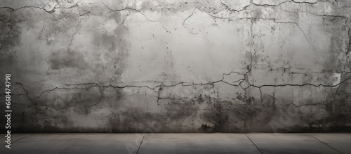 Cracked cement background with grungy wall texture photo