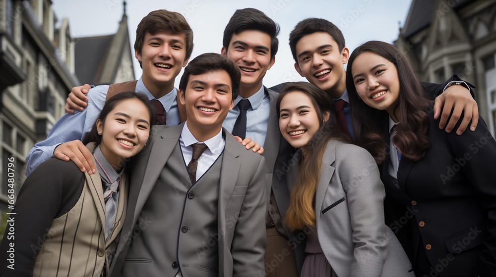 group of business people standing together group of business people standing together