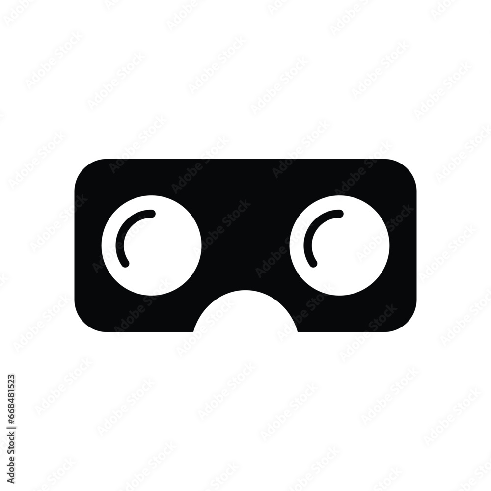 VR cardboard goggles vector icon VR cardboard goggles vector icon