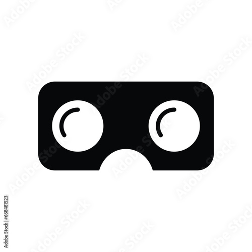 VR cardboard goggles vector icon