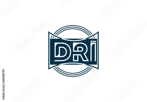 DRI letter logo and icon design template