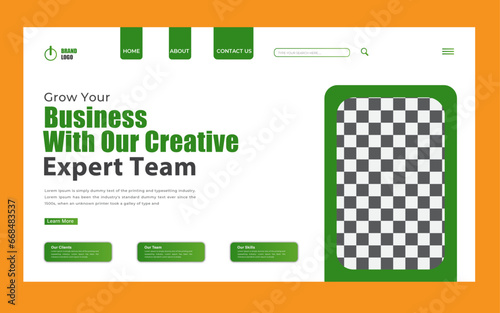 Digital marketing Online green Landing Page