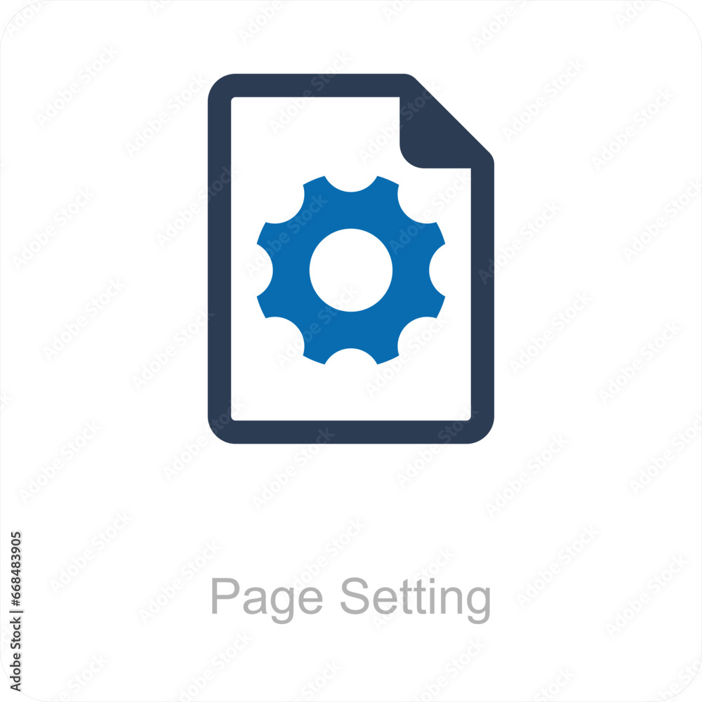 Page Setting and Layout Icon Concept Page Setting and Layout Icon Concept