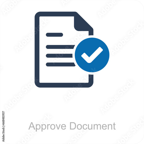 Approve Document and File Icon Concept