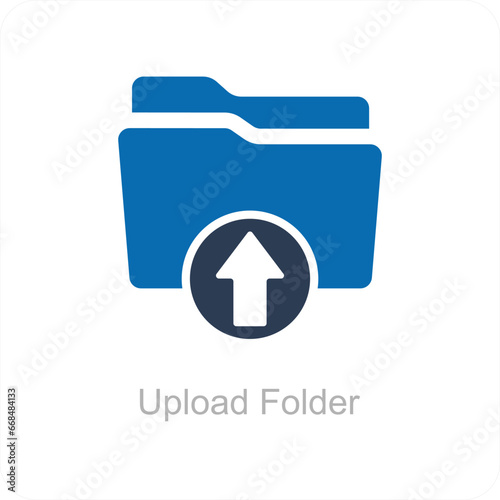 Upload Folder and Page Icon Concept