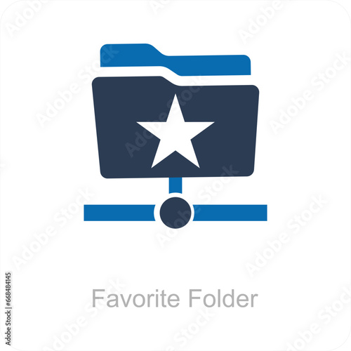 Favorite Folder and File Icon Concept