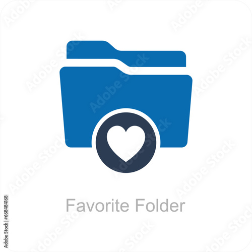 Favorite Folder and File Icon Concept