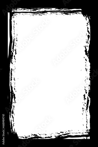 Grunge edge frame, rough distressed boarder, rectangular frame.