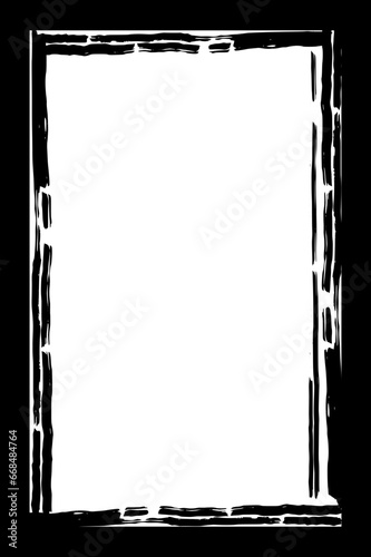 Grunge edge frame, rough distressed boarder, rectangular frame.