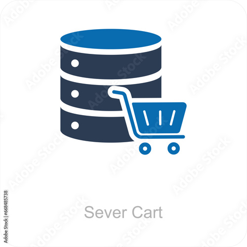 Sever Cart and icon concept