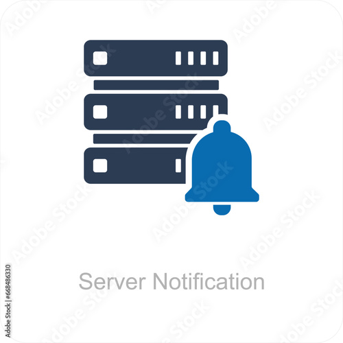 Server Notification and icon concept