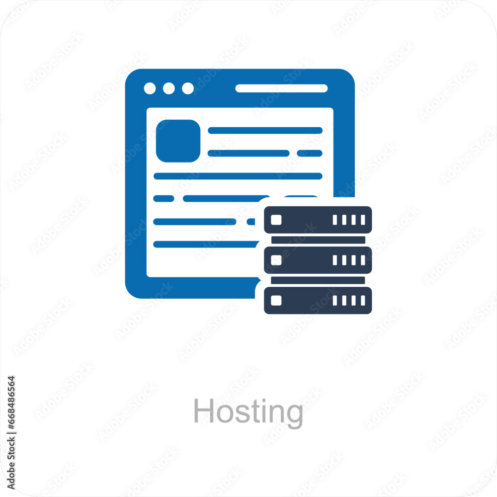 Hosting and icon concept