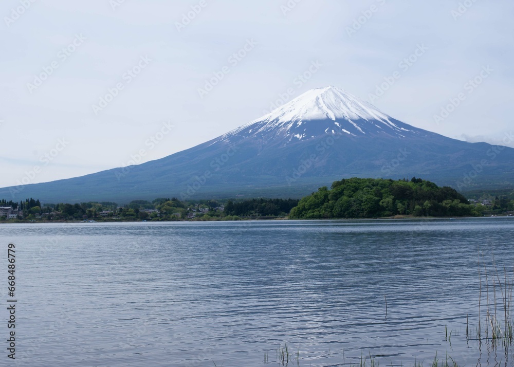 日本観光　富士山　山中湖サイクリング