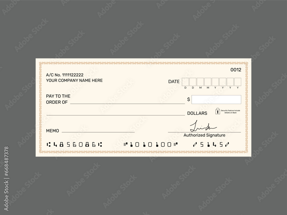 Cheque blank Bank cheque Chequebook template Blank template of the Cheque blank Bank cheque Chequebook template Blank template of the
