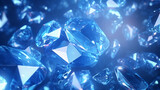 幻想的なキラキラな宝石のクリスタル(青)