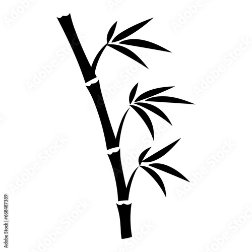 Bamboo Silhouette Icon Illustration in Trendy Flat Isolated on White Background. Vector SVG