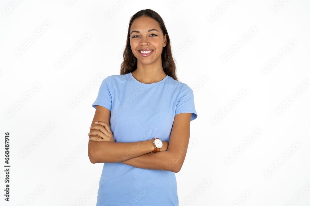 Dreamy rest relaxed young beautiful woman crossing arms, Dreamy rest relaxed young beautiful woman crossing arms,
