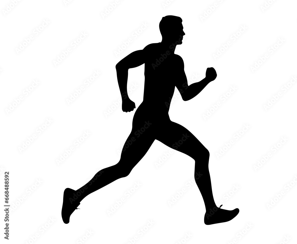 Runner silhouette. Isolated vector. sprinting Runner silhouette. Isolated vector. sprinting