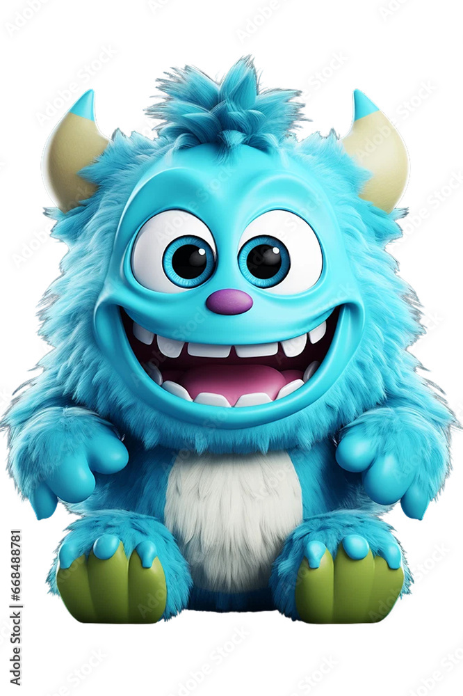 A Happy cute baby monster clipart png sublimation