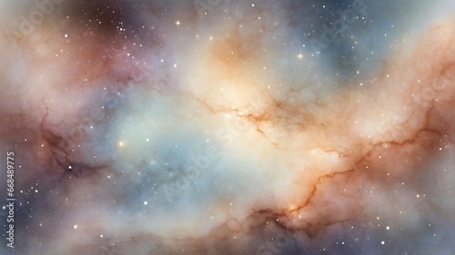 Celestial Blooms Detailed Milky Way Amidst Pale Floral Beauty in 8K Ultra HD Watercolor - Generative AI