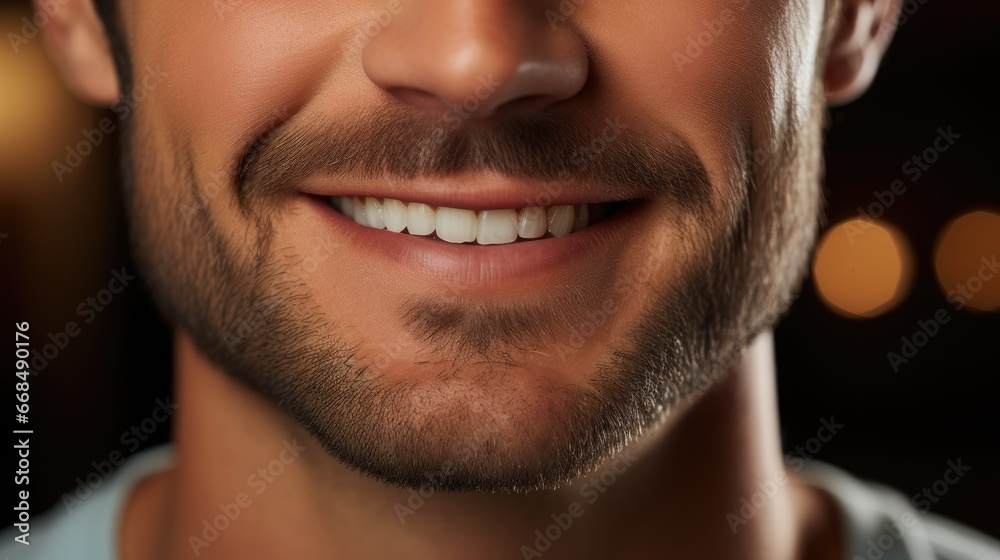 Fototapeta premium A man perfect smile