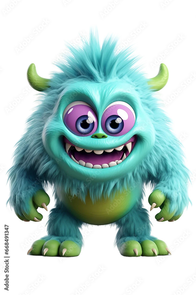 A Happy cute baby monster clipart png sublimation
