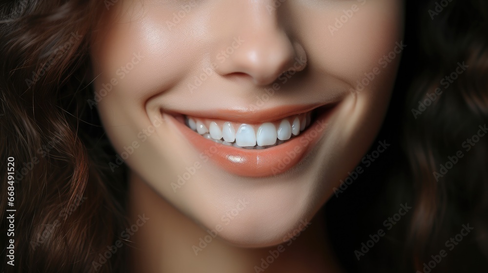 A woman perfect smile A woman perfect smile
