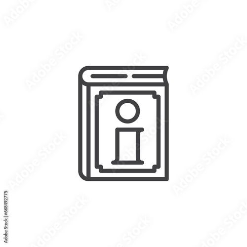 Information book line icon