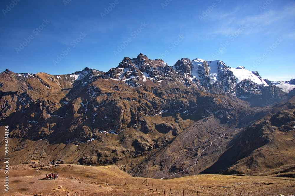 Scenic view on mountain near Cusco in Peru