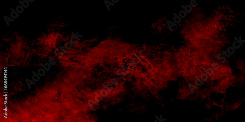 Dark Red horror scary background. grunge horror texture concrete. Red granite. Red granite background. Old vintage retro red background texture. Abstract Watercolor red grunge background painting.  © Song Long