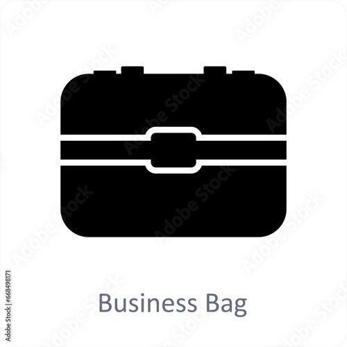 Business Bag and briefcase icon concept