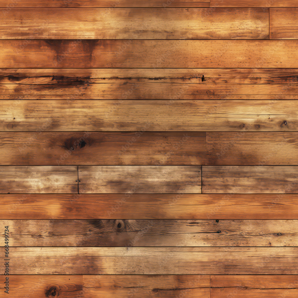 Fototapeta premium Seamless wooden plank background,ai pattern