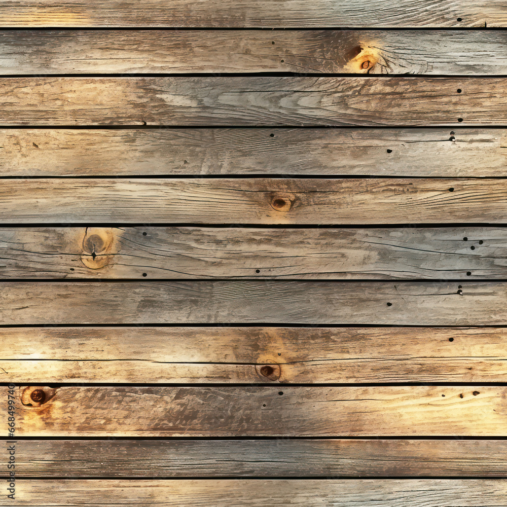 Obraz premium Seamless wooden plank background,ai pattern